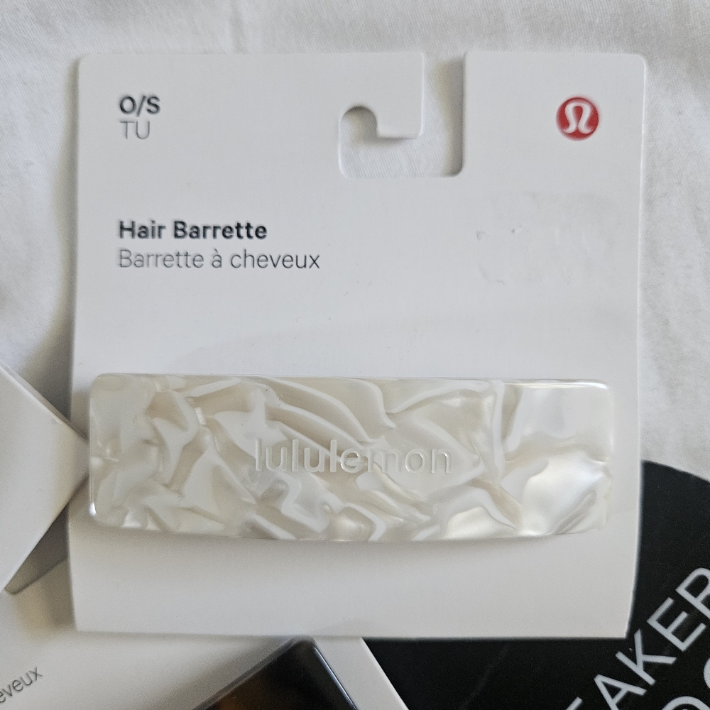 Lululemon Hair Barrette Clip White Brown Blue New LOT OF 3 - Picture 2 of 6